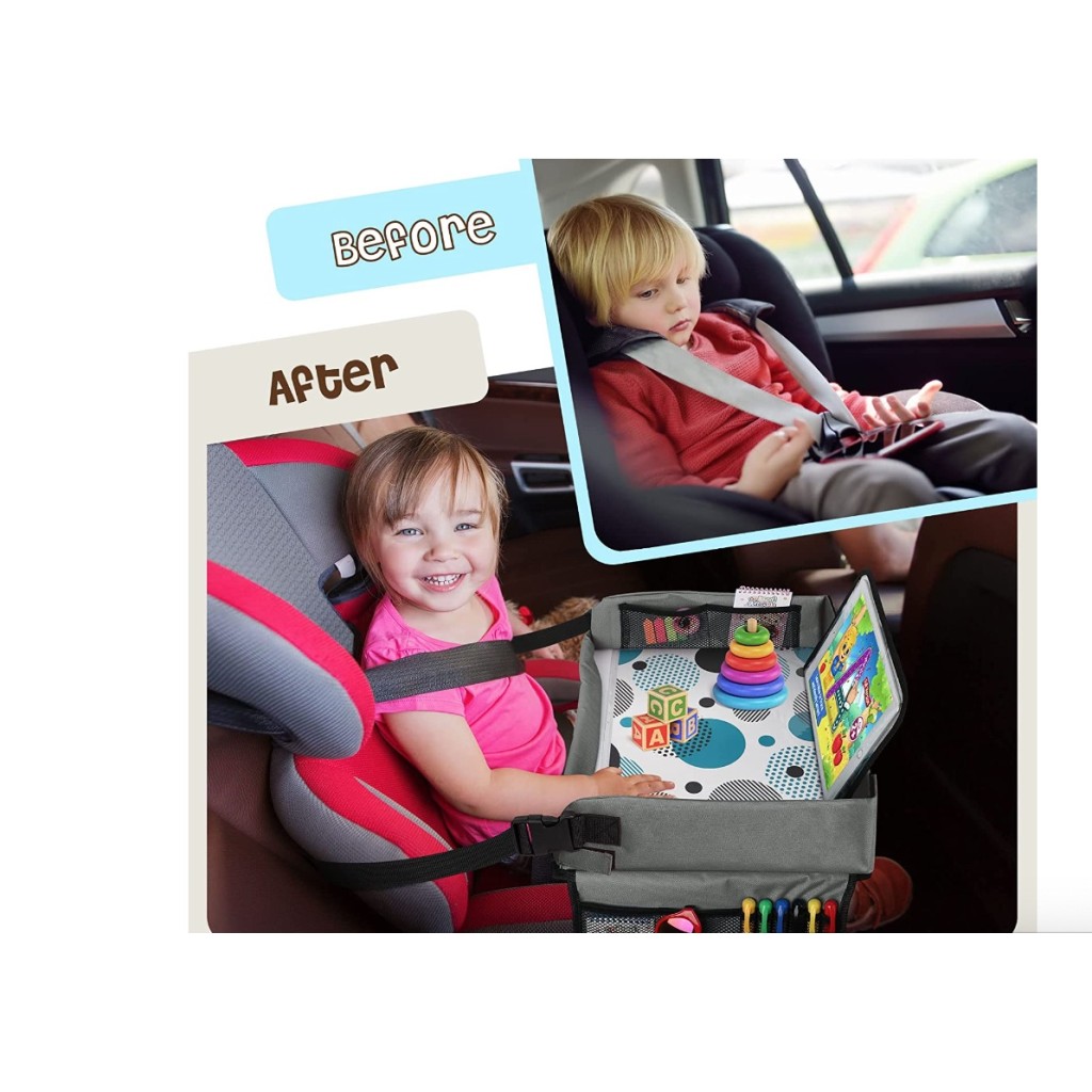 Car Seat Organizer Kids Travel Tray for Kids Toddlers Activities in Car