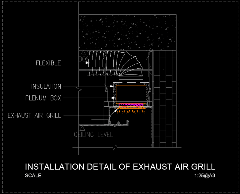 TYPICAL DETAIL OF EXHAUST AIR GRILL Mepengineerings