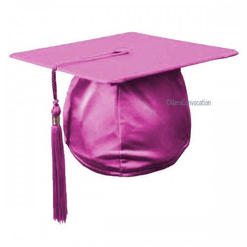 Pink Matte Graduation Gown and Cap Mera Convocation