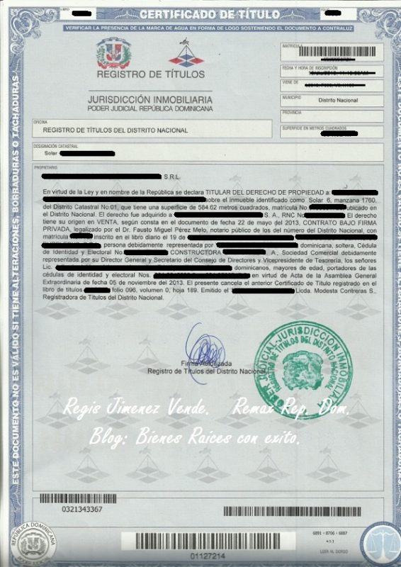 No transferencia del título de propiedad • Regis Jiménez Invierte en