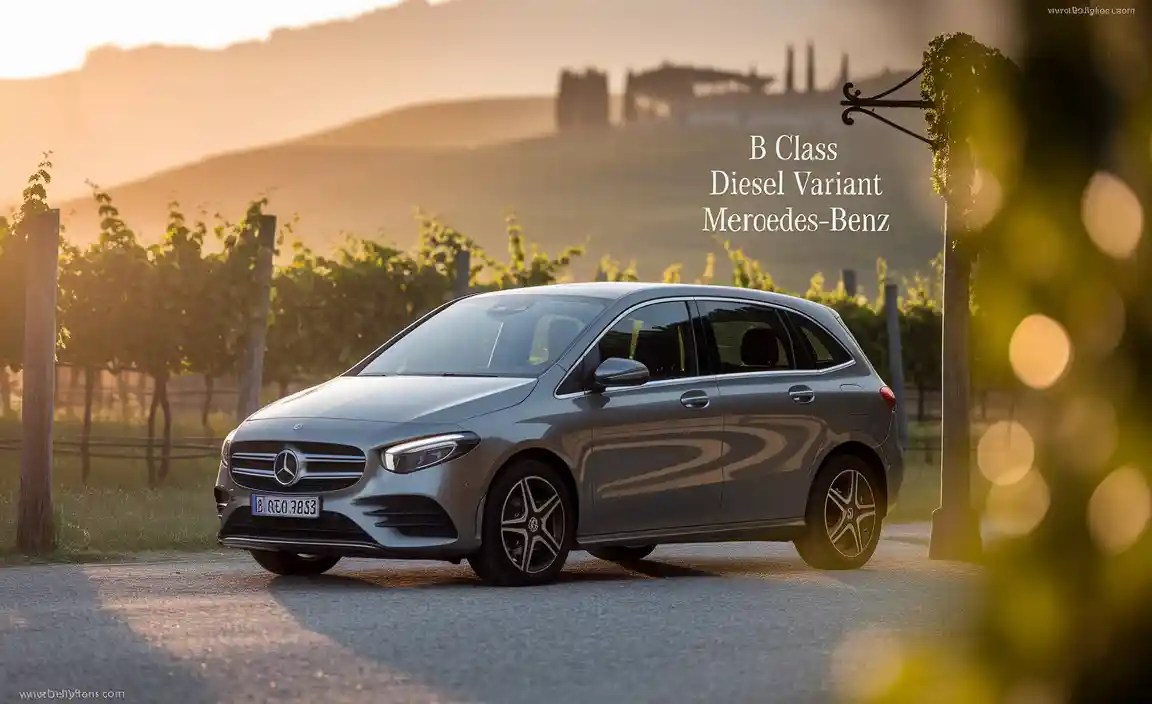 How does the diesel engine perform compared to gasoline engines in the B-Class