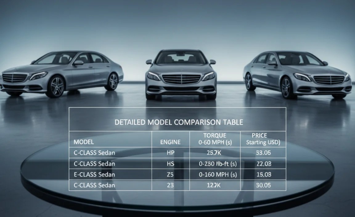 Detailed Model Comparison Table
