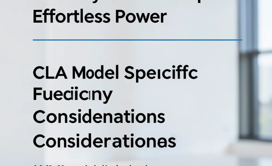 CLA Model Specific Fuel Efficiency Considerations