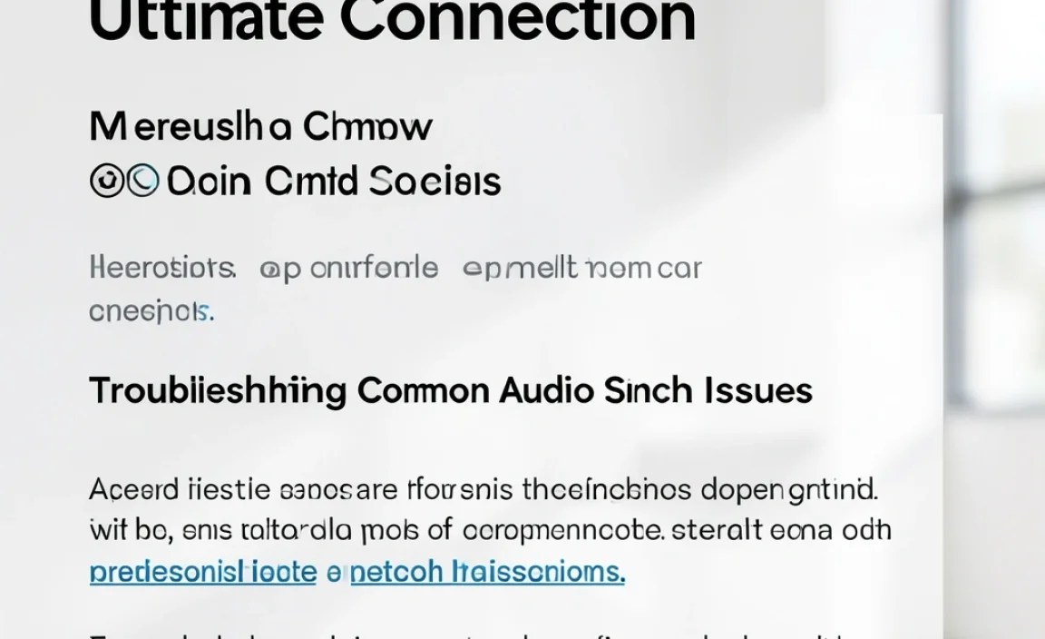 Troubleshooting Common Audio Sync Issues