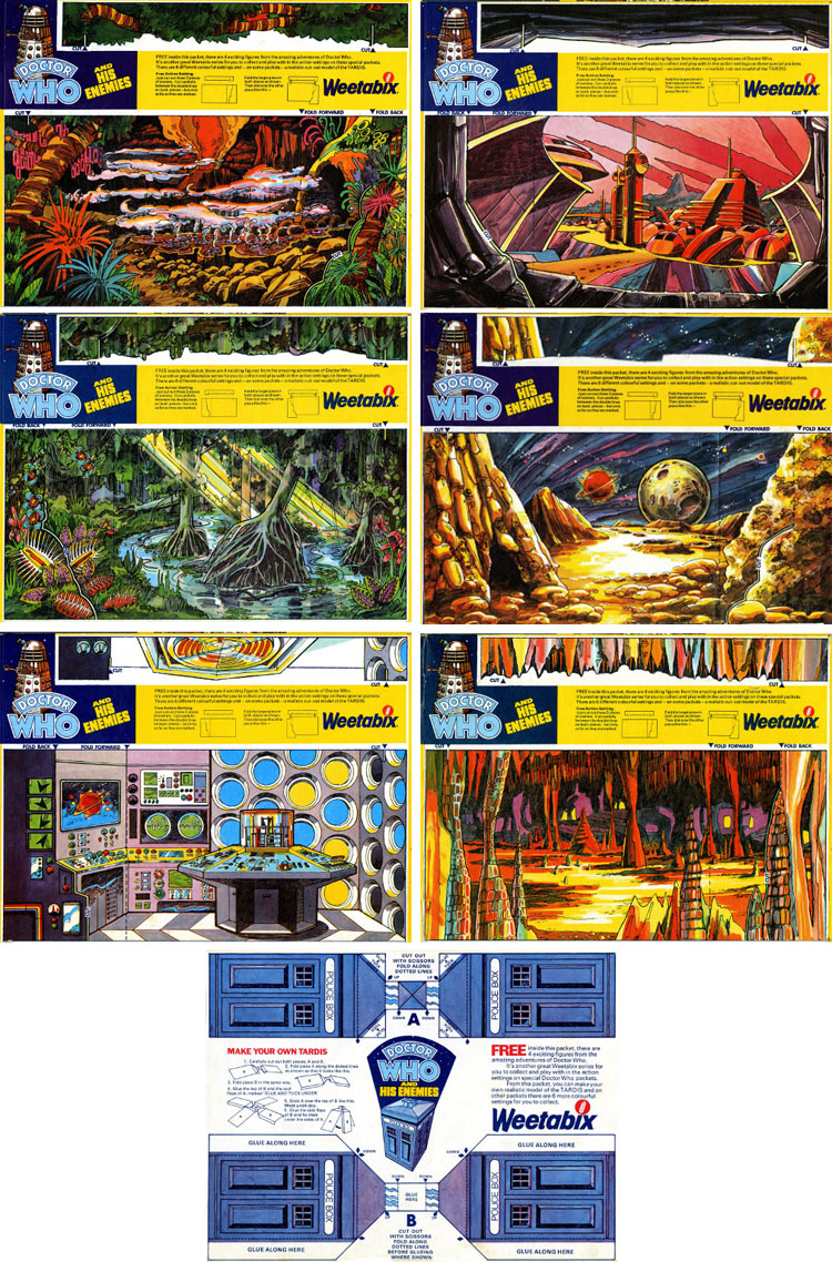 Weetabix Doctor Who Boxes and Replica Cards Merchandise Guide The Doctor Who Site