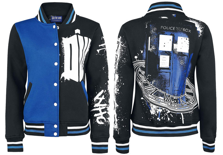Doctor Who Street Girls Jacket BlackBlue Merchandise Guide The Doctor Who Site
