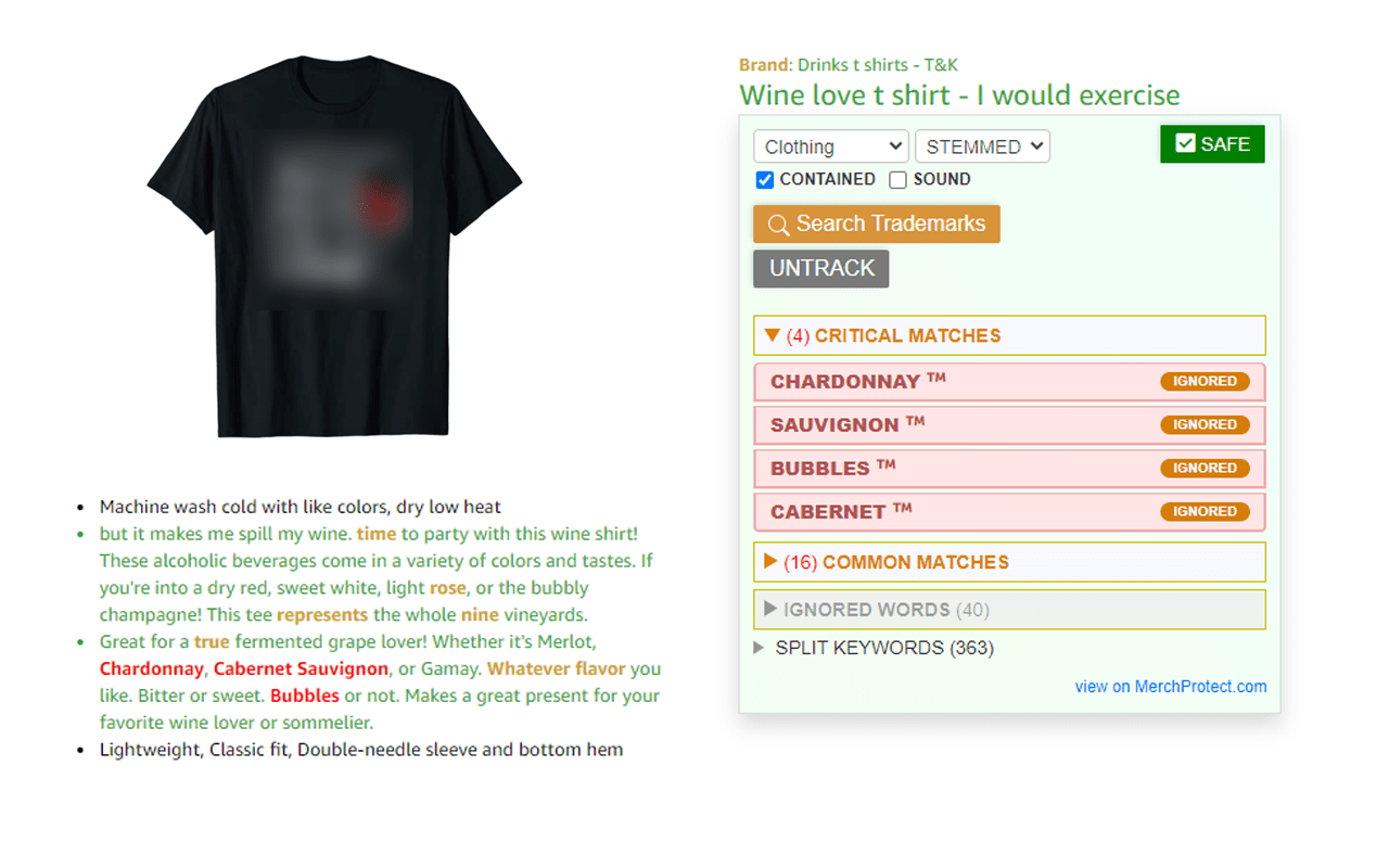 Trademark Search for Merch By Amazon Merch Protect, LLC