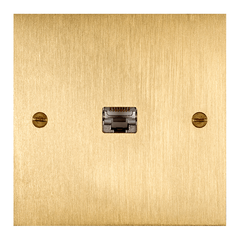 Solid brass RJ45 socket