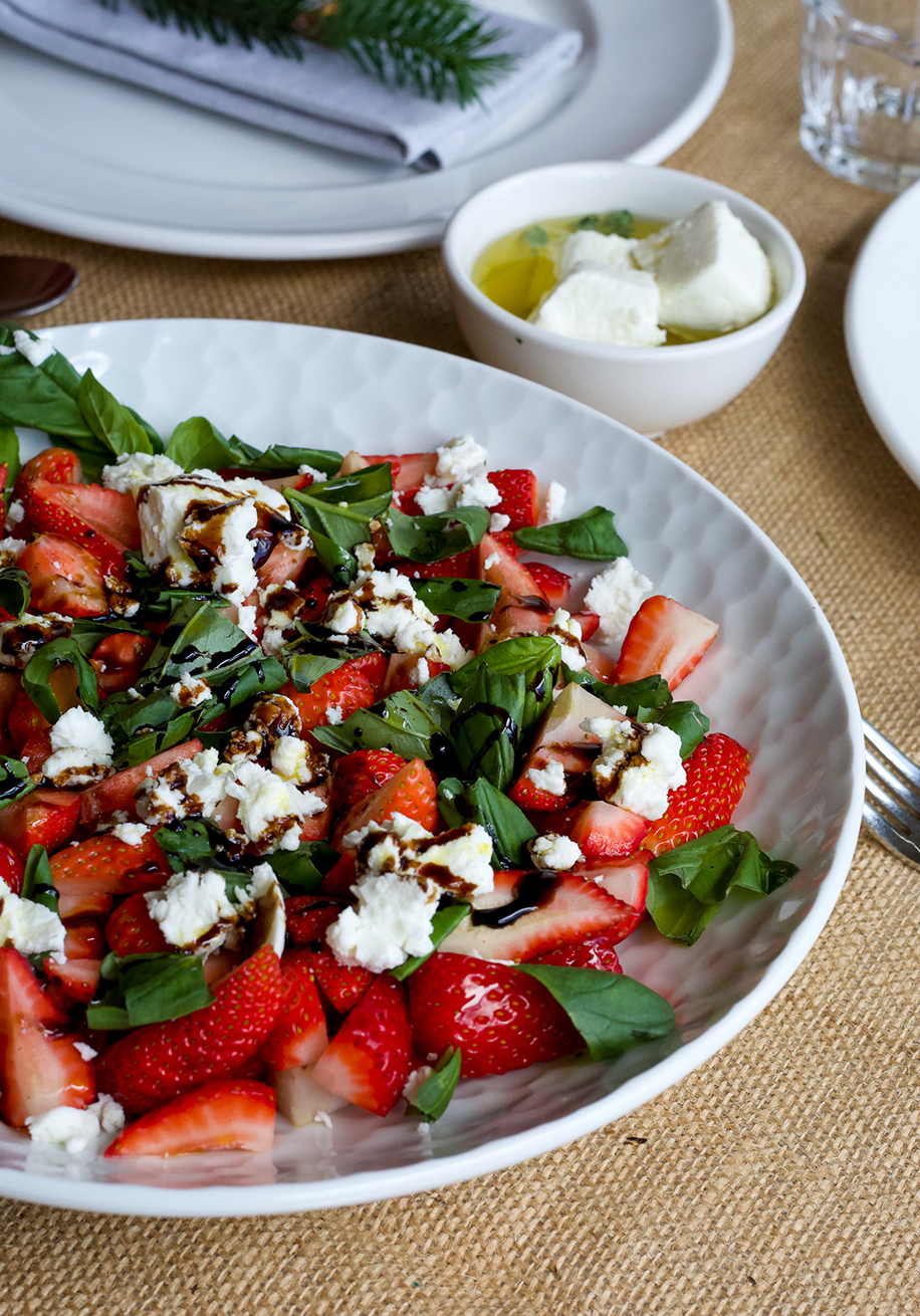 Meredith Dairy — Recipes / Strawberry Salad with Basil and Balsamic
