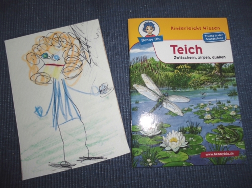 Unsere mittlere Tochter hat ein Bild für die Zeitung gemalt