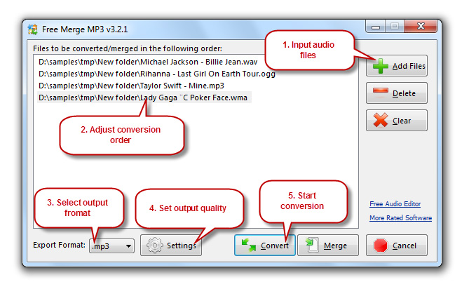 Free Merge MP3 Merge MP3 and Other Audio Incredibly Easy