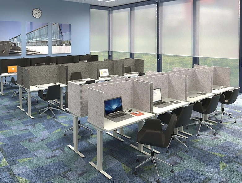 Desk Dividers San Antonio Privacy Solutions EchoWrap Enclave Desk Divider