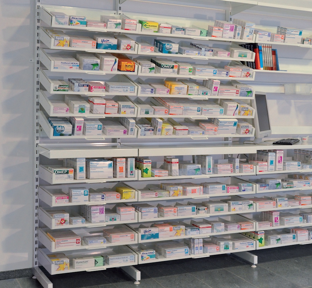 MedicStorage shelf systems for hospital pharmacies Merianto Medical