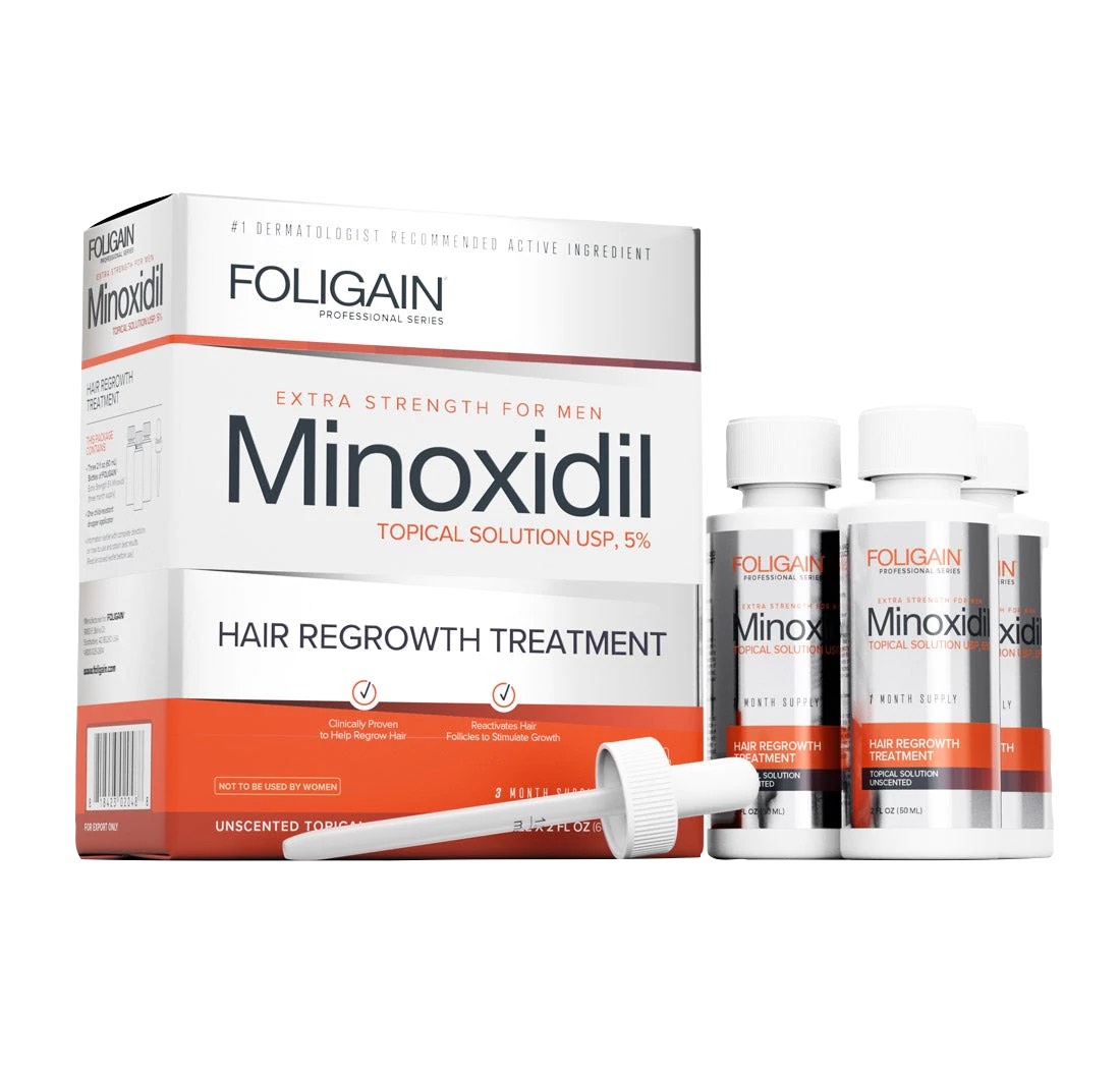 Foligain Minoxidil 5 Hair Regrowth Treatment For Men 3 Month Supply