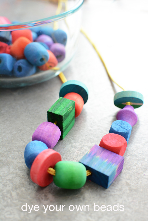 Dying Wood Beads (with your Toddler) Meri Cherry