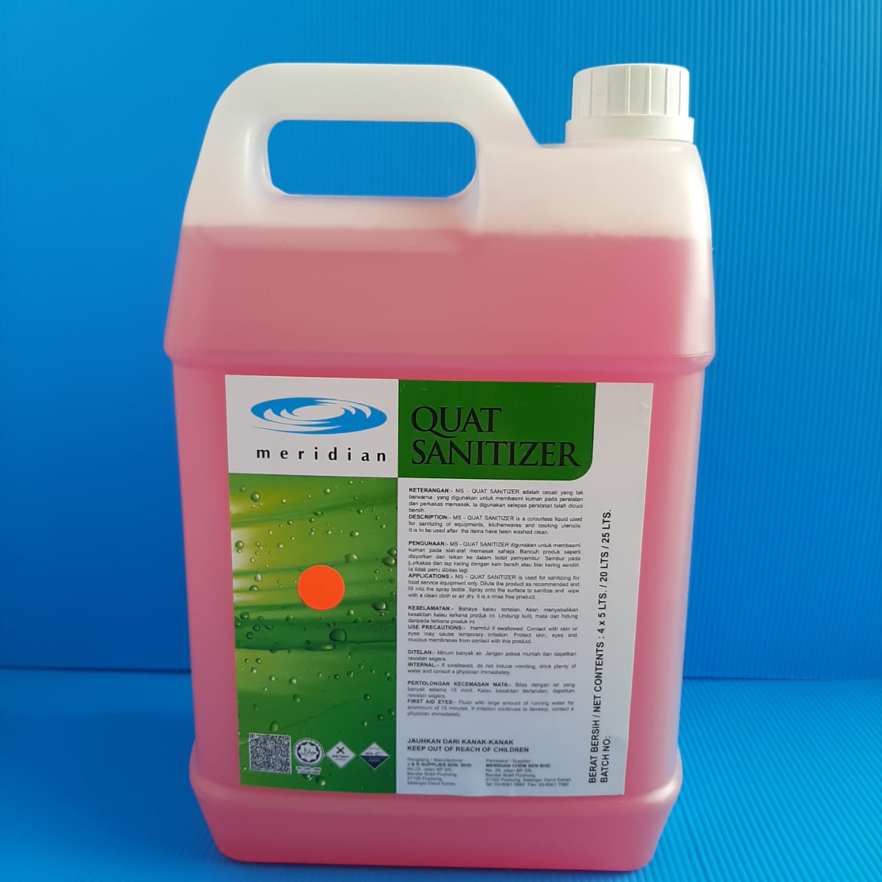 Quat Sanitizer Concentrated Meridian Chemie