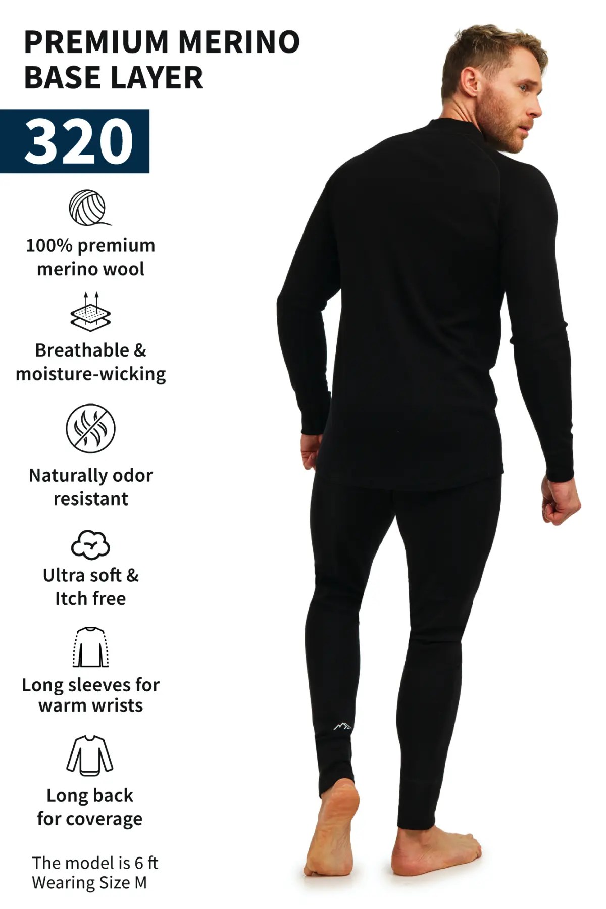 Men's Heavyweight [320] Merino Wool Thermal Sets for Extreme Warmth Merino Tech