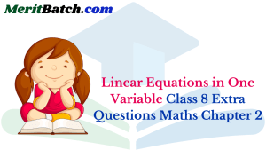 Linear Equations in One Variable Class 8 Extra Questions Maths Chapter ...