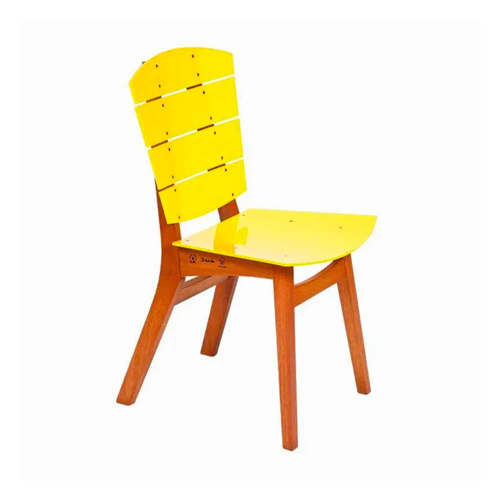 Silla rio acrílico amarilla