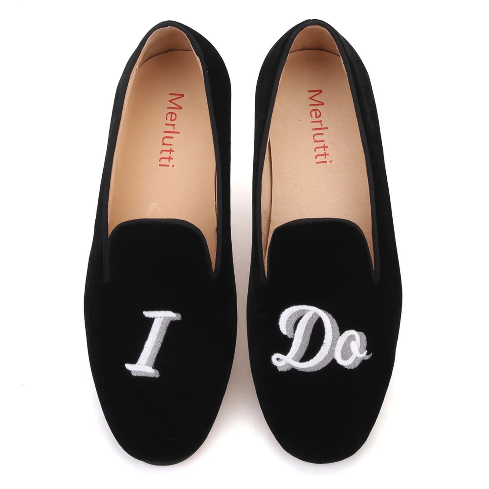 black wedding loafers