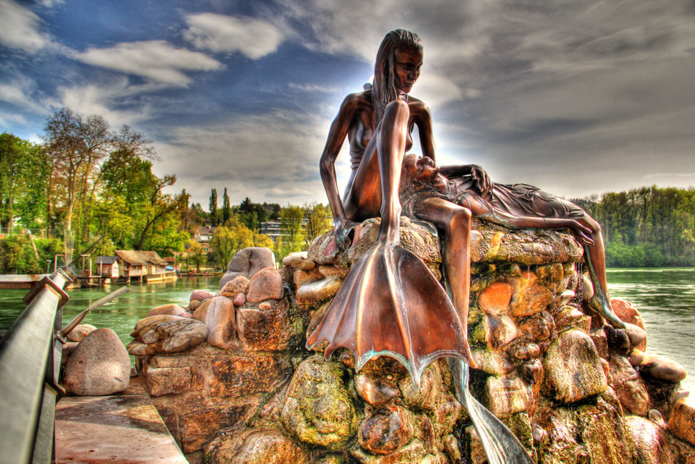 St. Anna Mermaid statue in Rheinfelden, Germany Mermaids of Earth