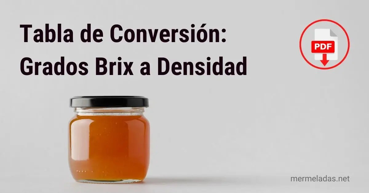 Tabla Conversión Grados Brix a Densidad Descárgala en PDF