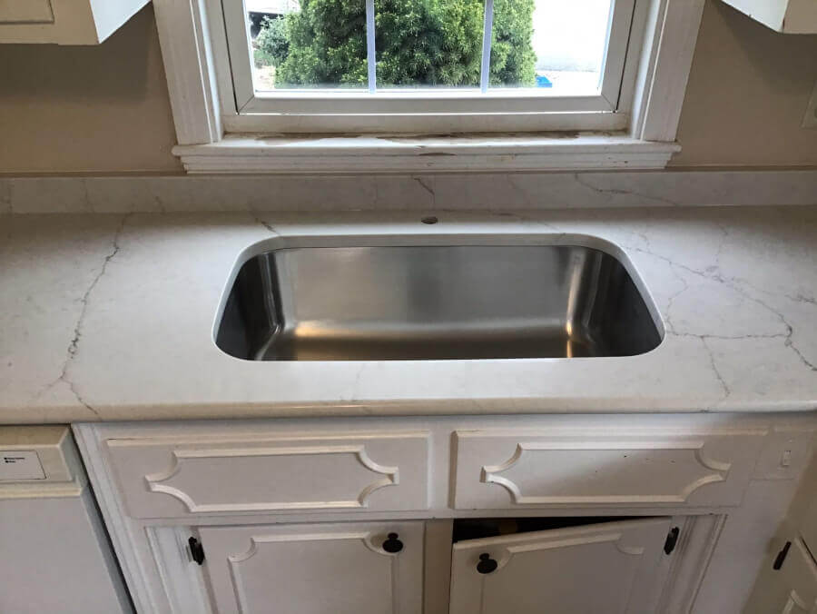 Quartz Kitchen Counter Installation in Stoneham, MA