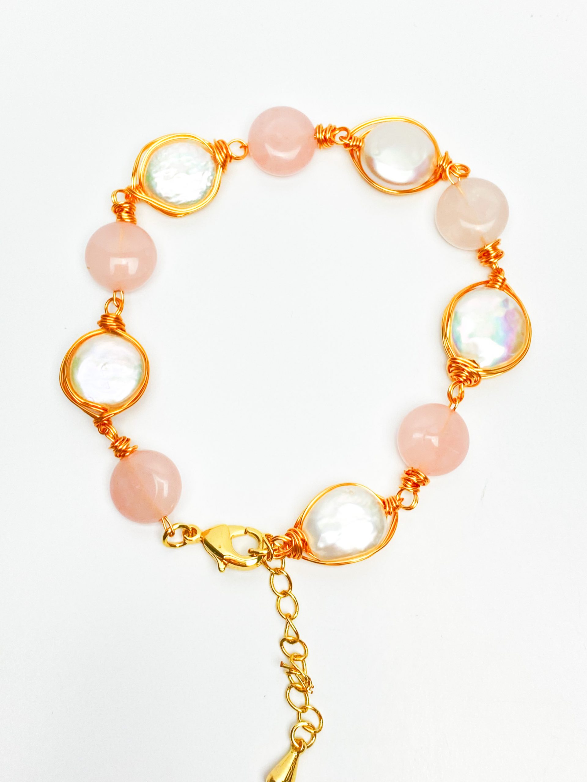 Amelia Rose Quartz and Pearl Bracelet Merri's Peacock