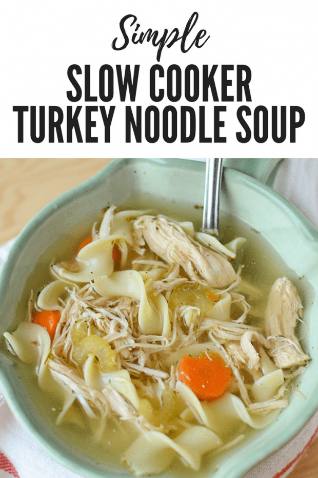 Simple Crock Pot Turkey Noodle Soup Merry About Town