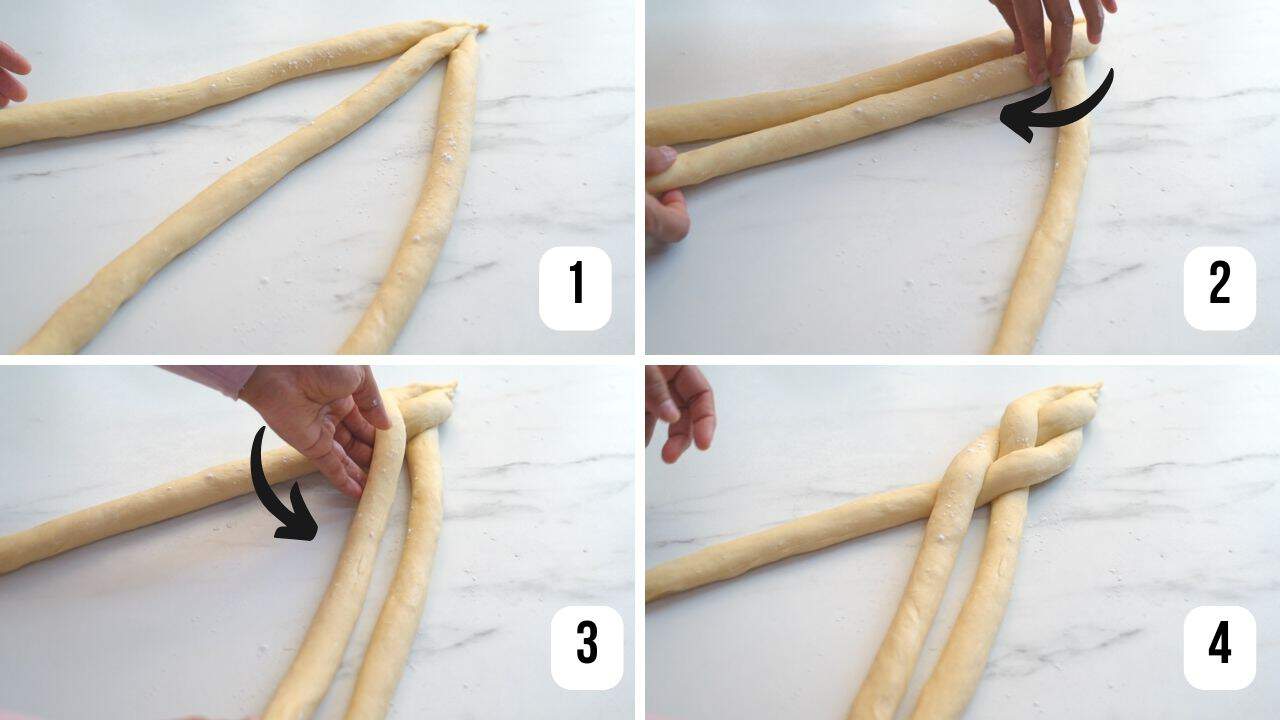 how to braid three strand braid bread MerryBoosters