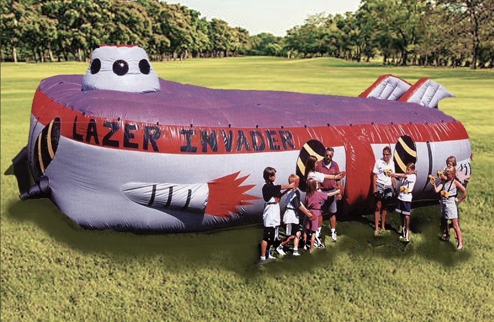 Lazer Invader Laser Tag Bounce House, Water Slide, Inflatables, Party