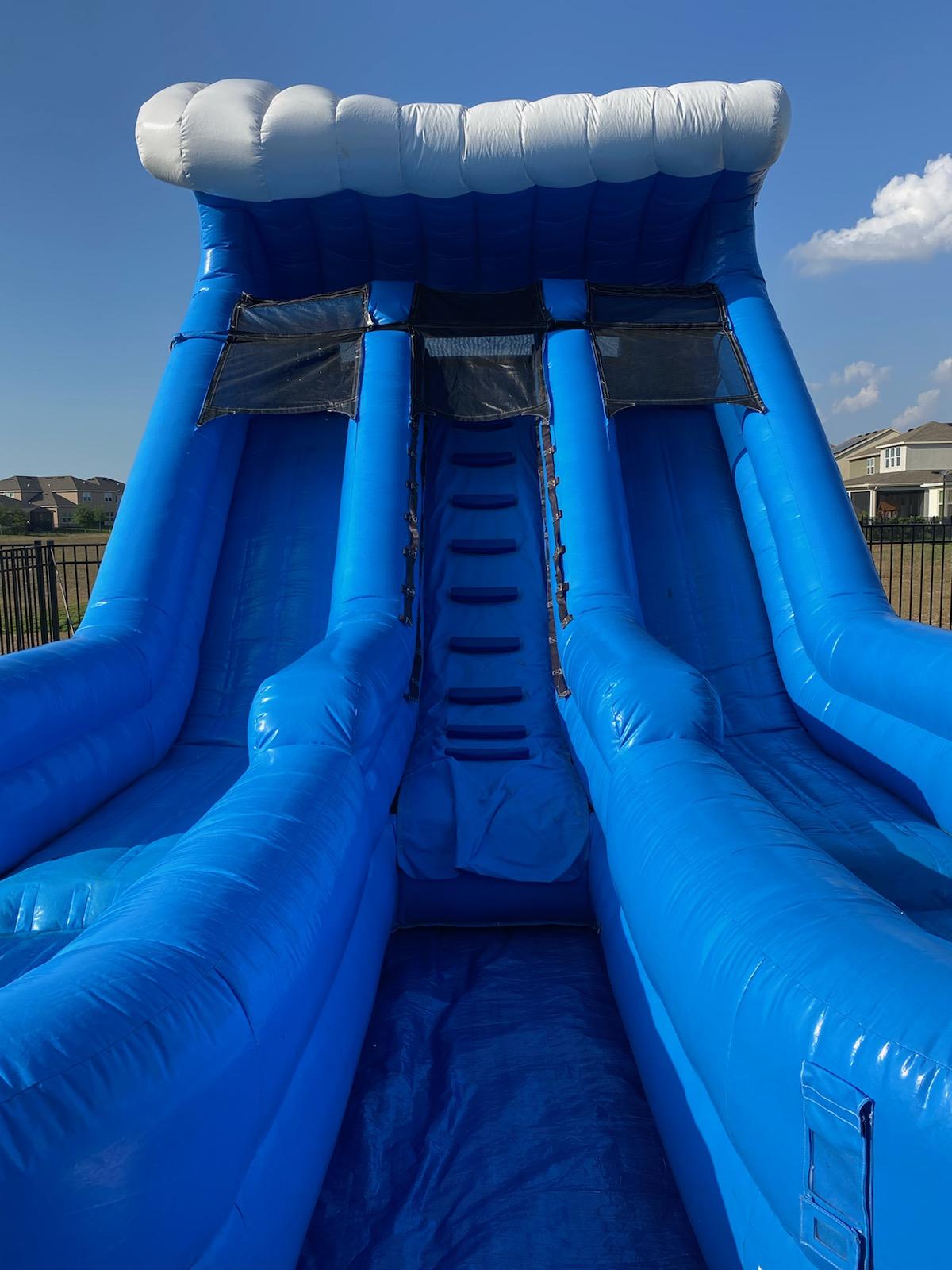 15 Foot Double Splash Slide Bounce House Rental, Water Slide