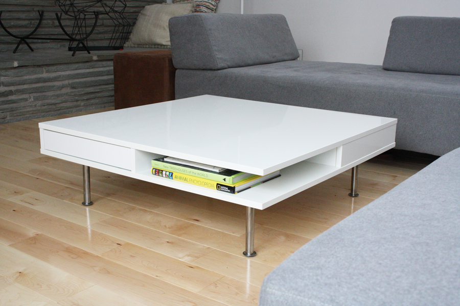 IKEA White Gloss Modern Coffee Table
