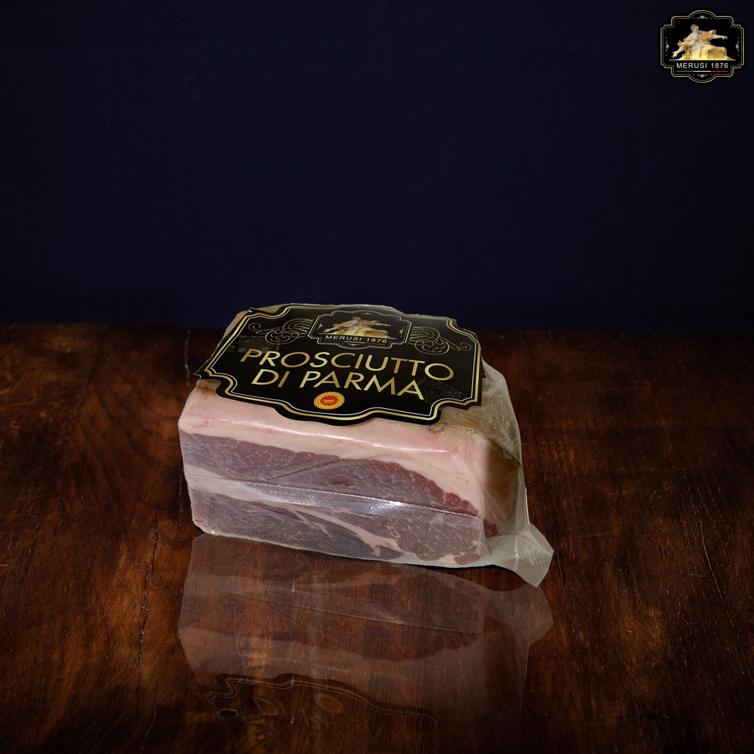 Prosciutto crudo di Parma 30 MESI Trancio culatta 2,5Kg ca. Merusi 1876