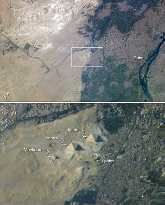 Fotos de las Pirámides de Giza (NASA) A propósito de Meidum