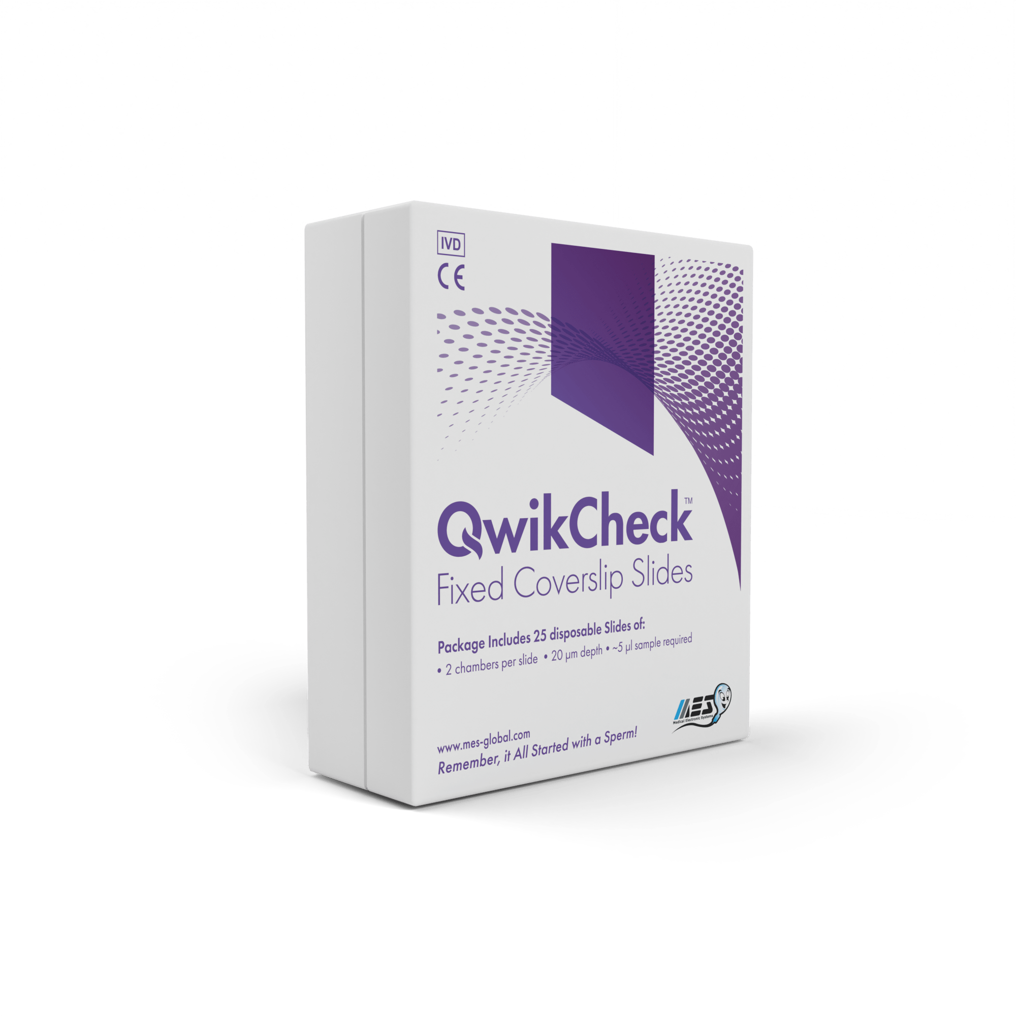 QwikCheck Fixed Coverslip Slides Medical Electronic Systems