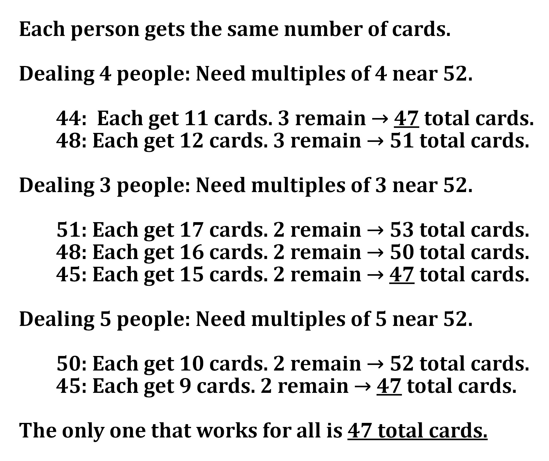Missing Cards Riddle (SOLUTION) Puzzles Math Easy Solutions