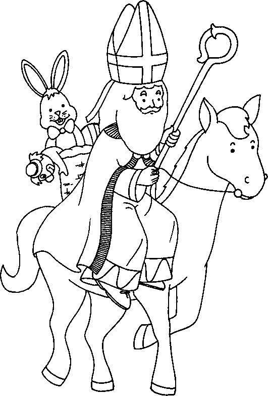 dessin a colorier de st nicolas