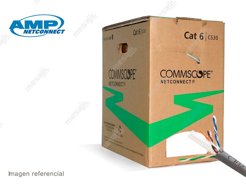 CABLE DE RED UTP CAT6 CM Rollo (305metros) Gris Mesajil