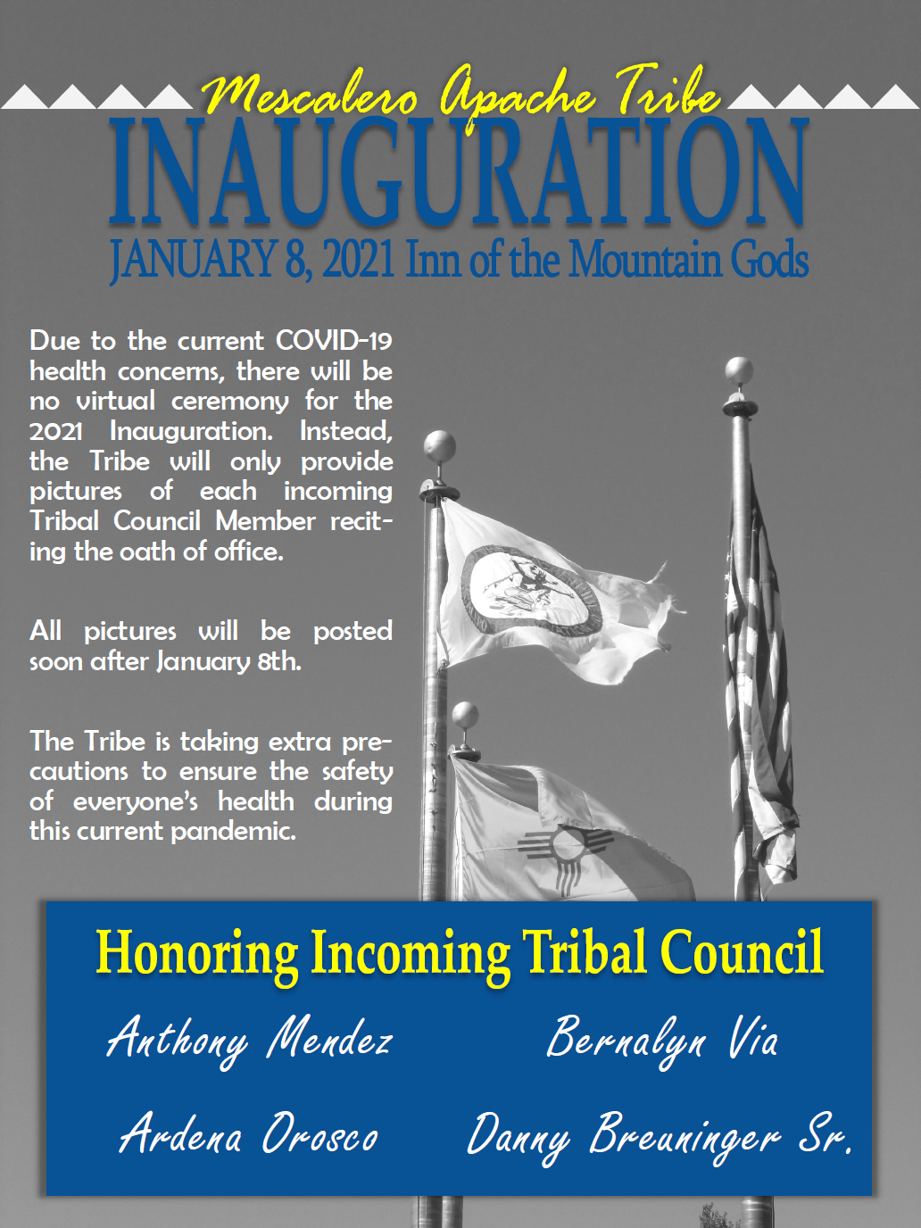 Mescalero Apache Tribe 2021 Inauguration Official site of the