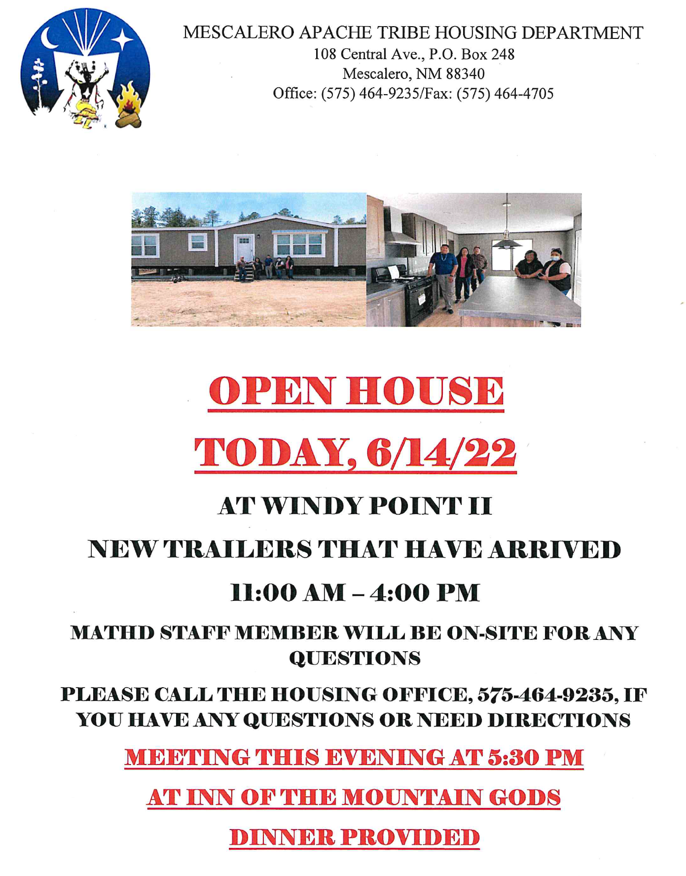 Housing Department Open House Official site of the Mescalero