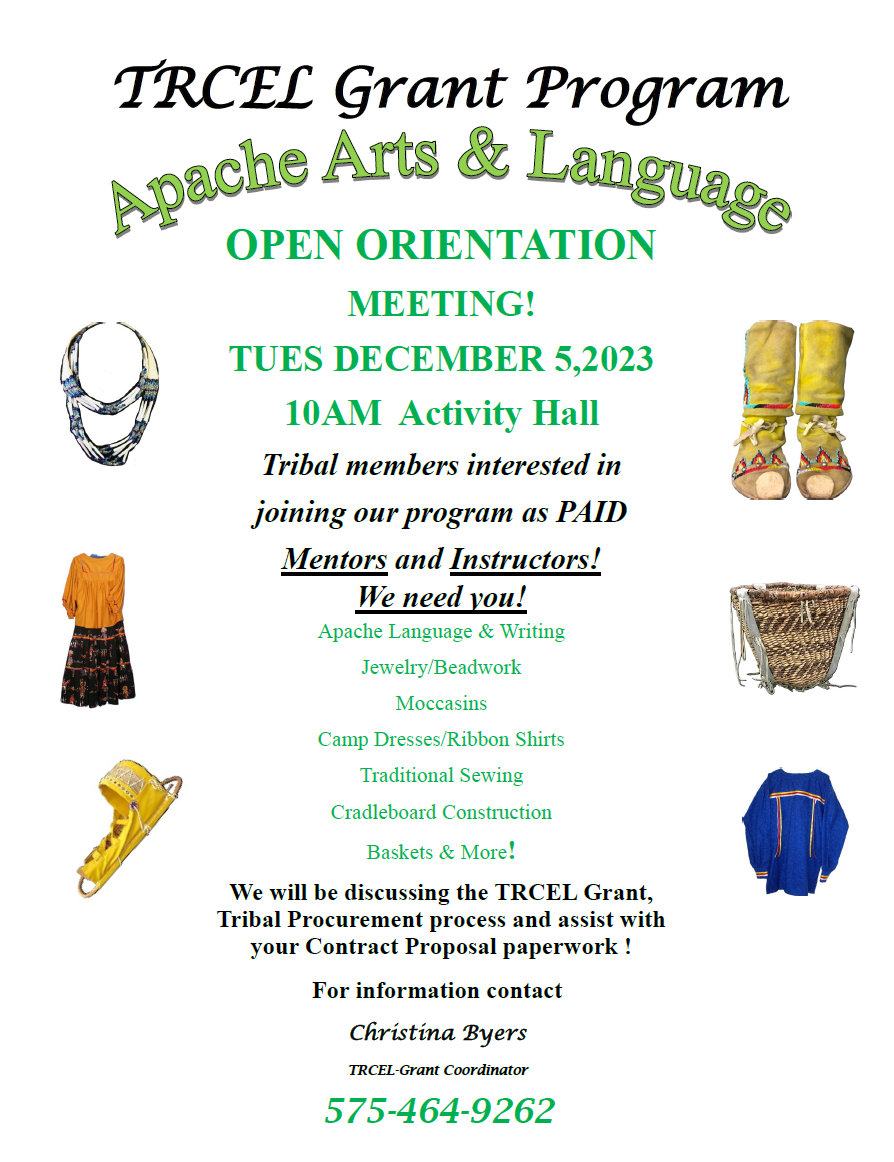 Tribal members invited to open meeting for TRCEL Grant Program