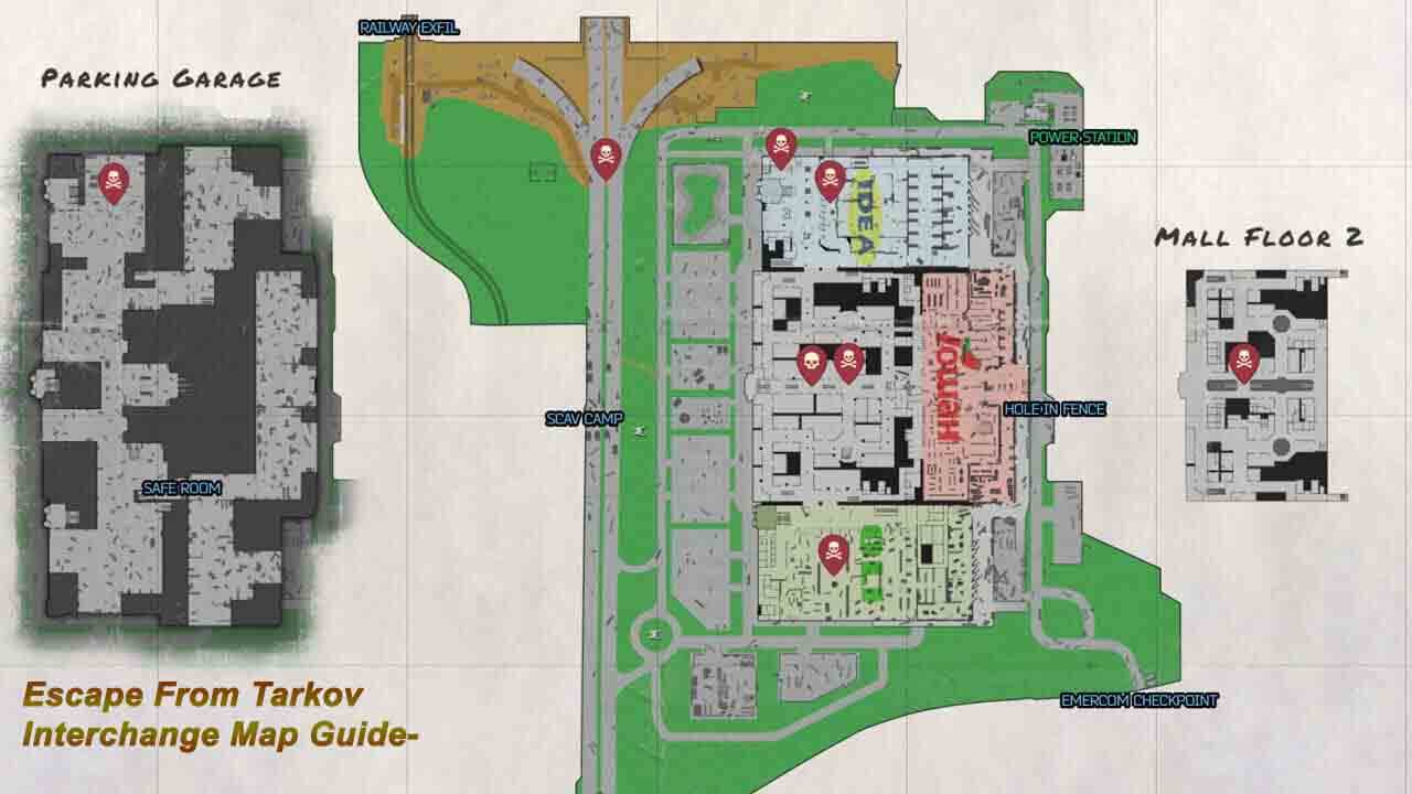 Escape From Tarkov Interchange Extraction Map Escape from tarkov map woods