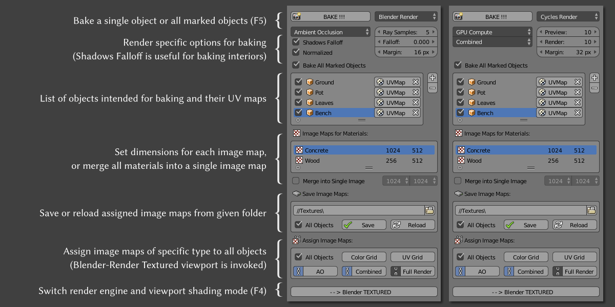 Bake Helper Blender Addon MeshLogic