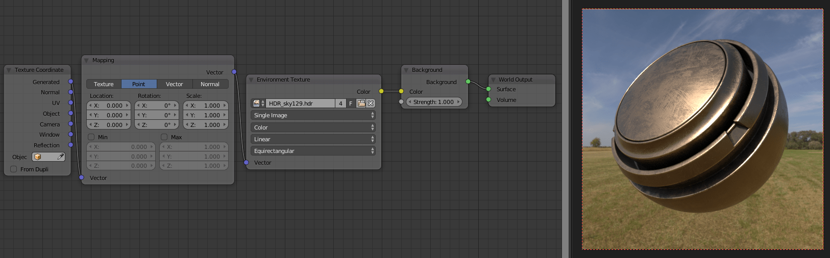 Correct Exposure of HDRI Environment Map in Blender MeshLogic