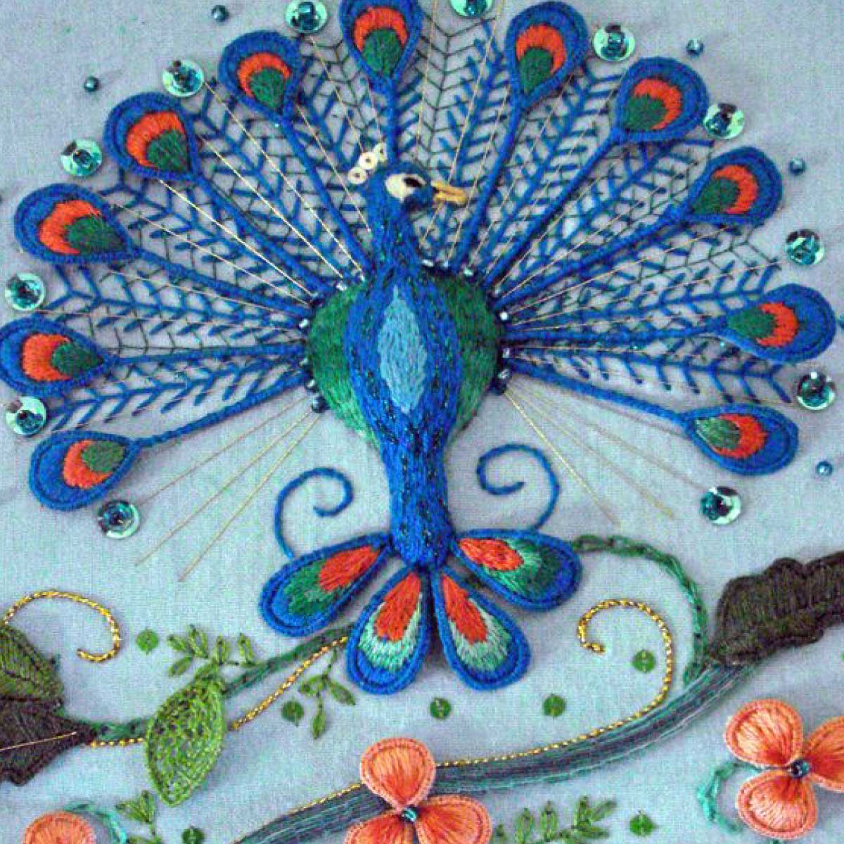 37 Peacock Embroidery Ideas