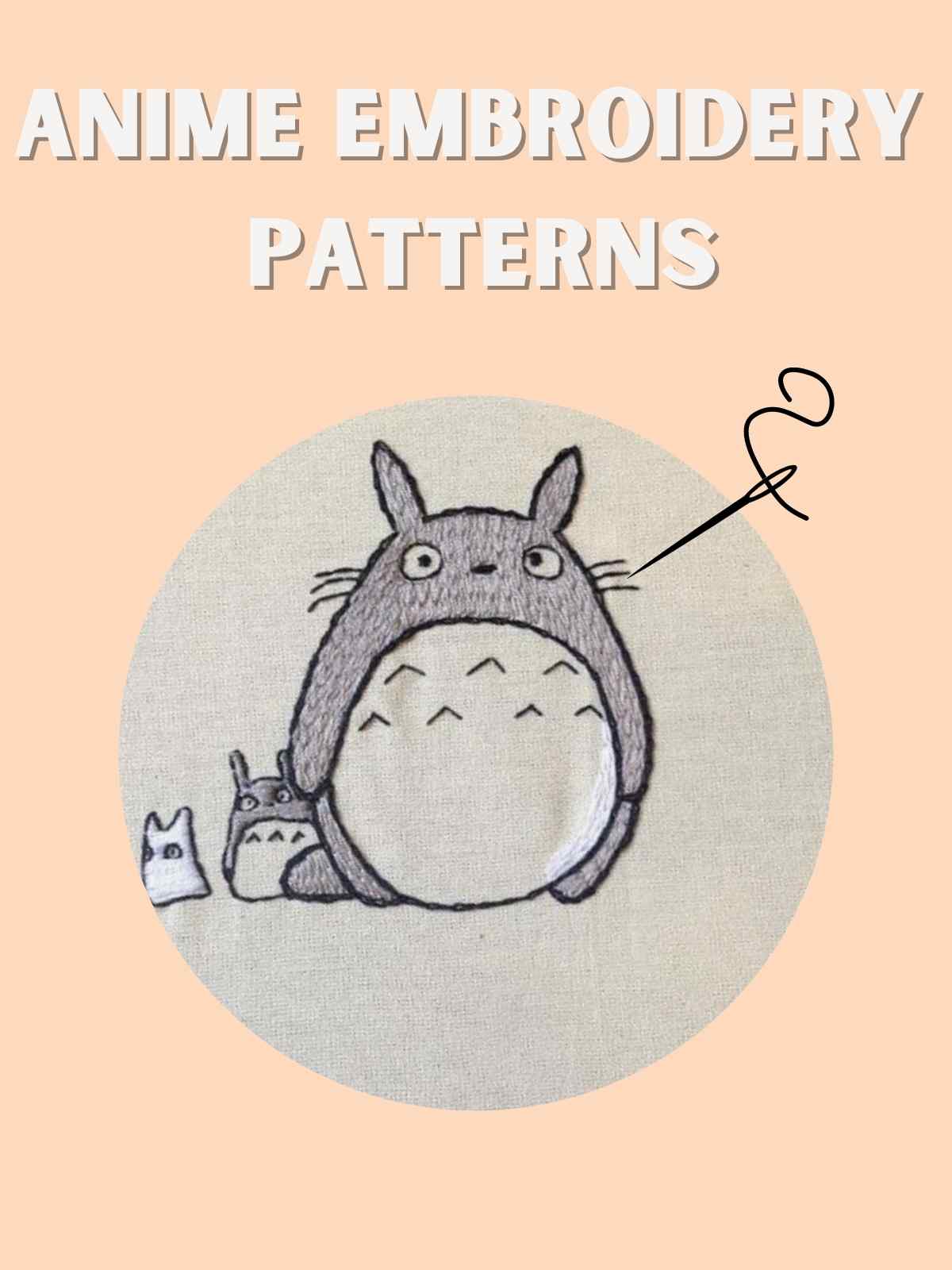 27+ Anime Embroidery Designs & Patterns