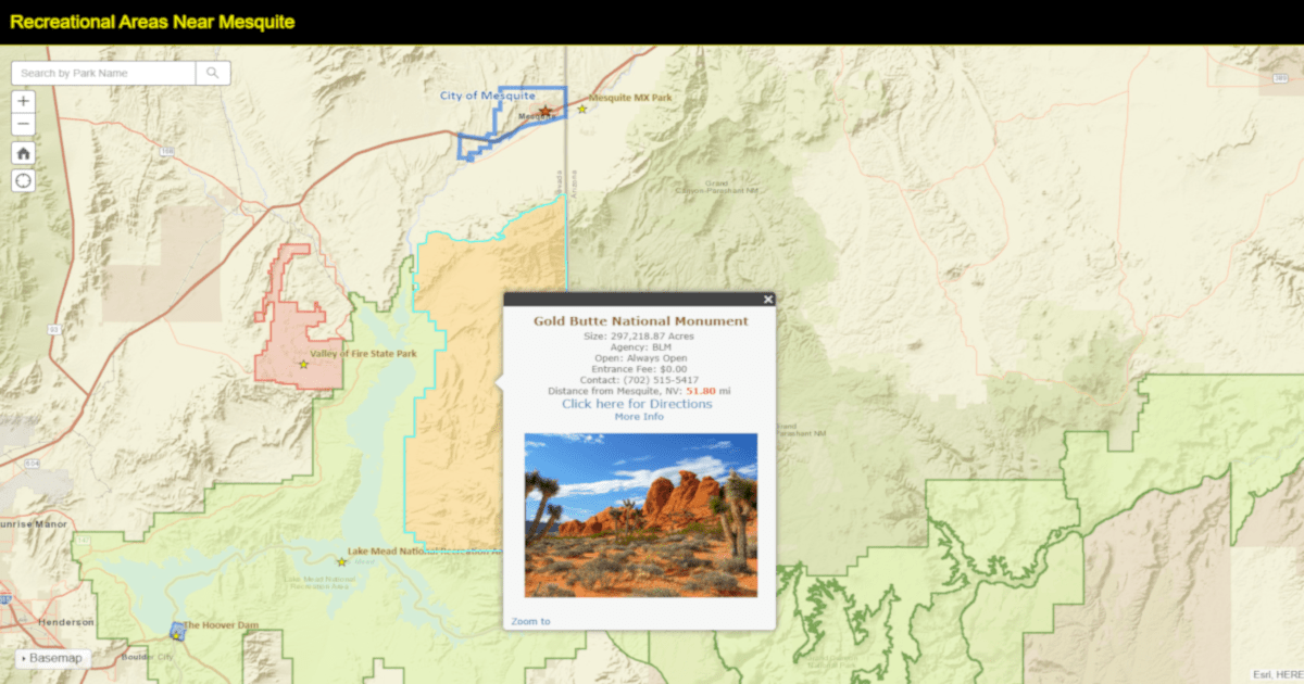 Recreational Areas Near Mesquite