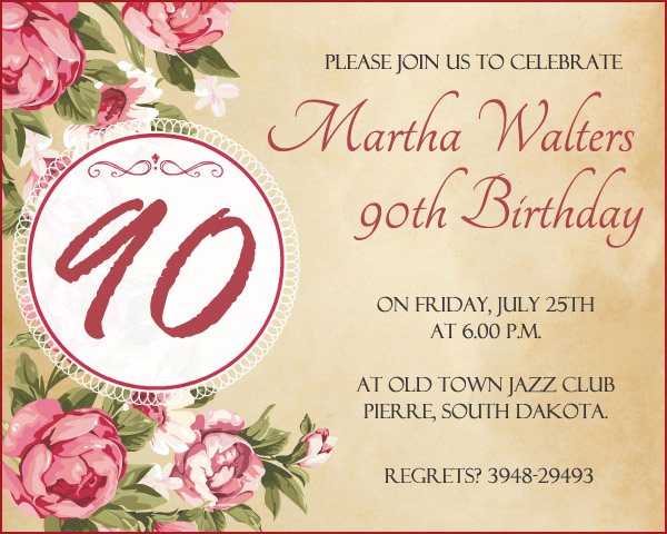 90thbirthdayinvitations