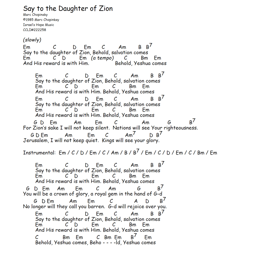 Daughter Guitar Chords